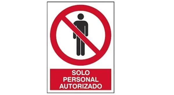 Señalamiento de prohibición conforme a NOM-026-STPS-2008 — LGA Querétaro